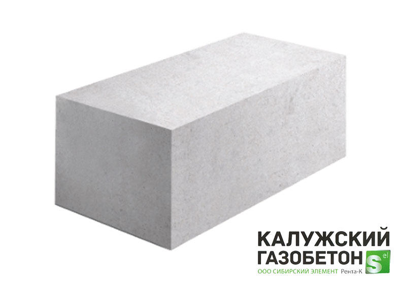 Газобетонный блок стеновой Калужский D500 625х300х200 B3.5